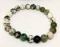 Green Moss Agate Ball Bracelet – Grounding, Calm & Nature Connection