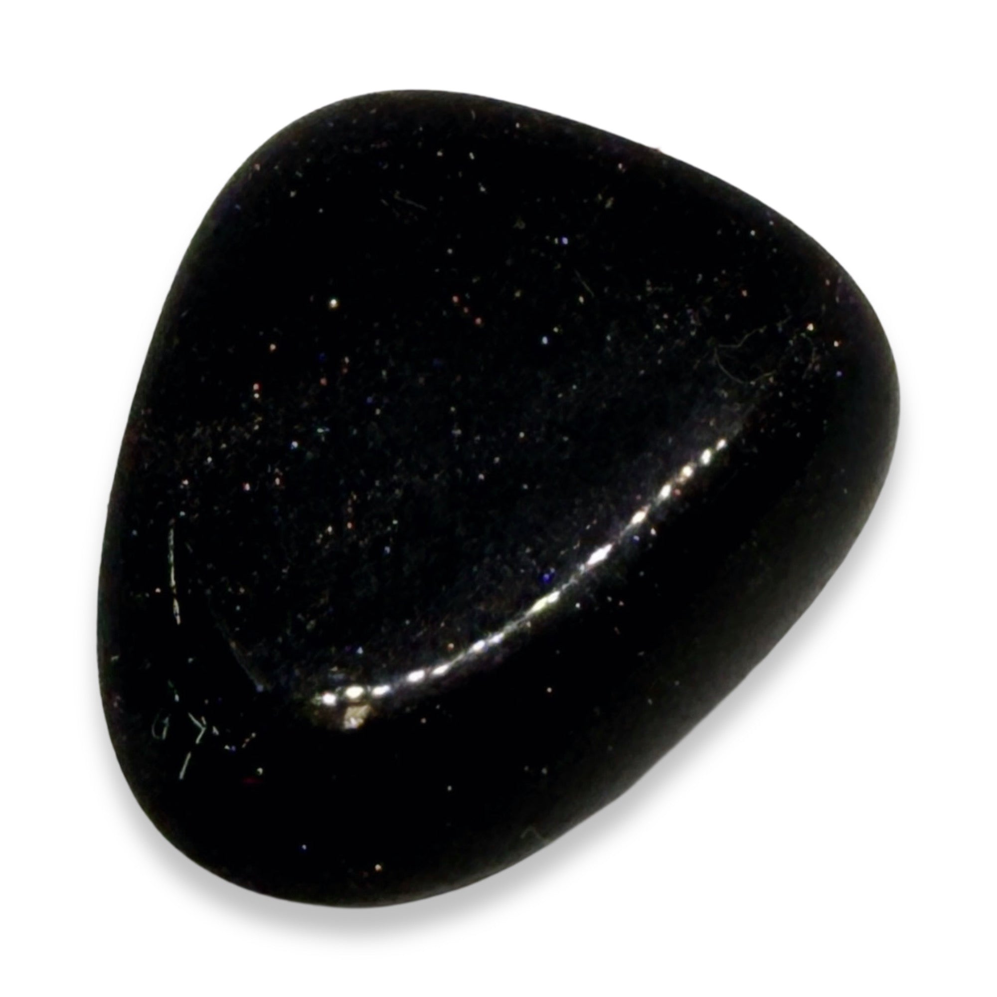 Black stone on a white background