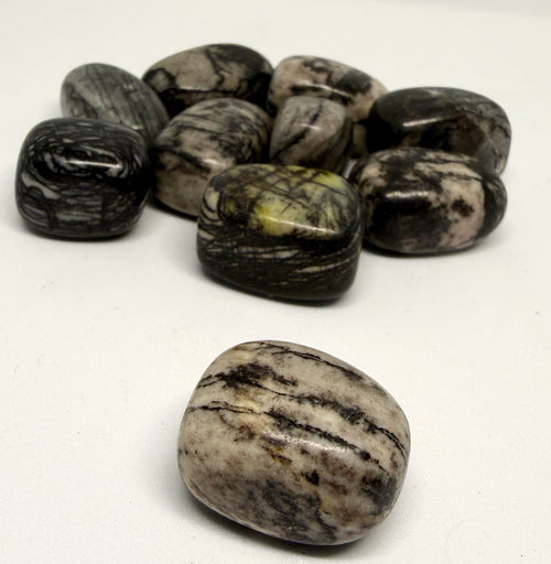 Black Line Jasper Tumblestone – Stability, Grounding & Inner Strength