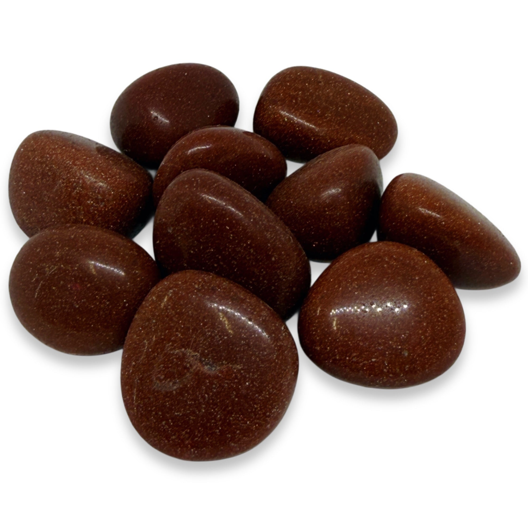 Brown stones on a white background