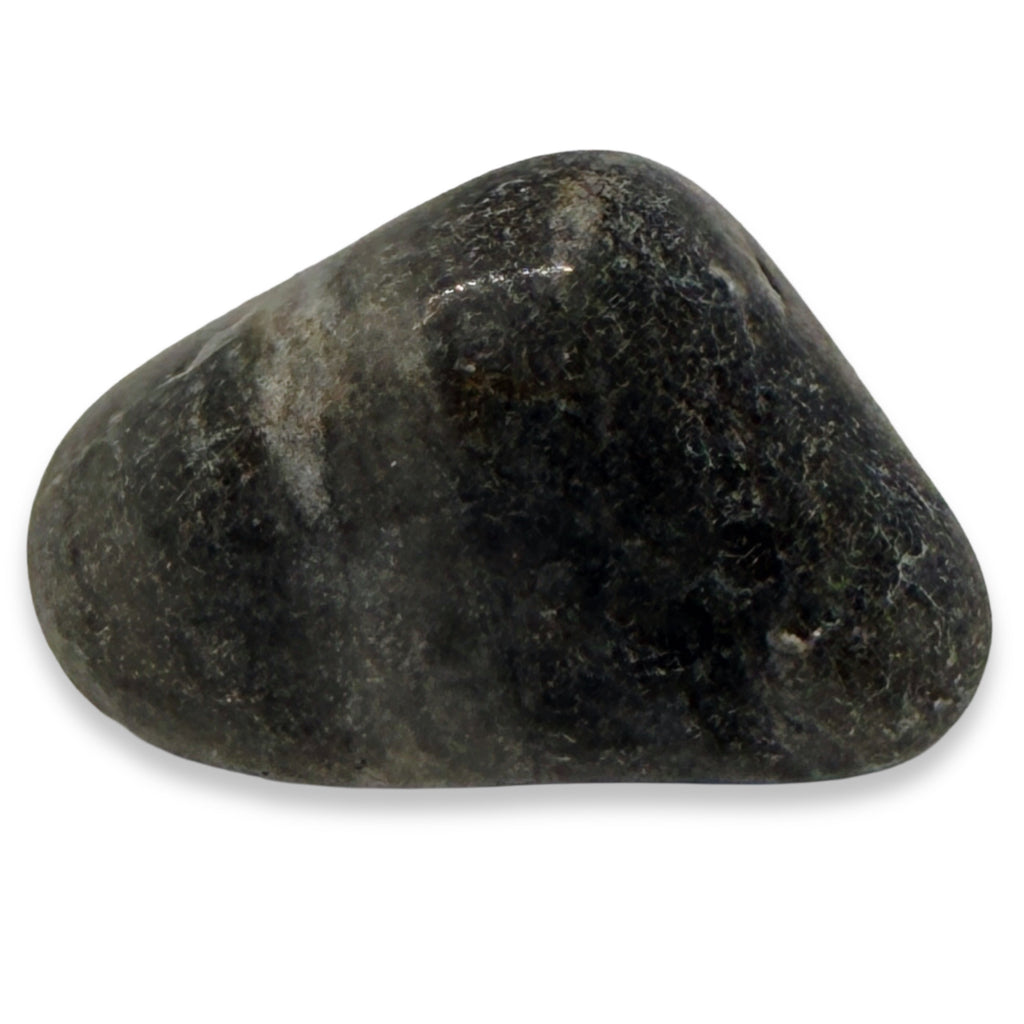 Black stone on a white background