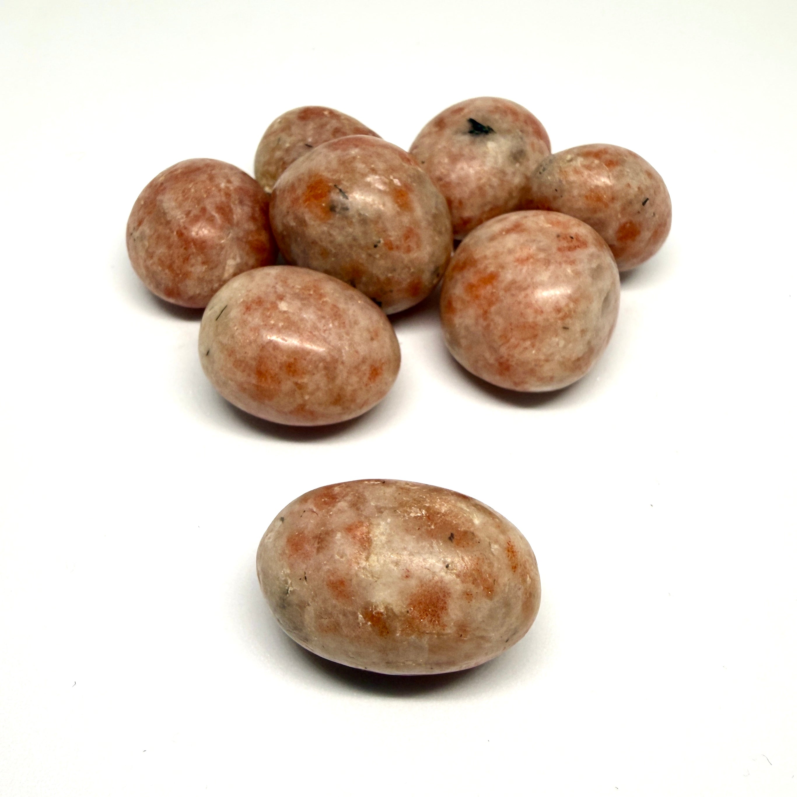 Brown stones on a white background