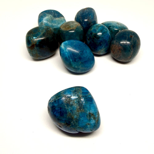 Blue stones on a white background