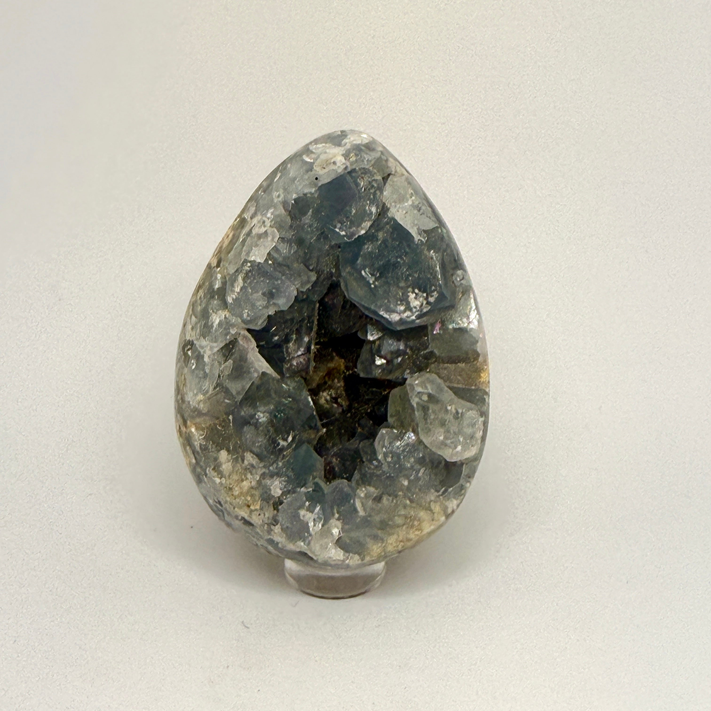 Geode crystal on a white background
