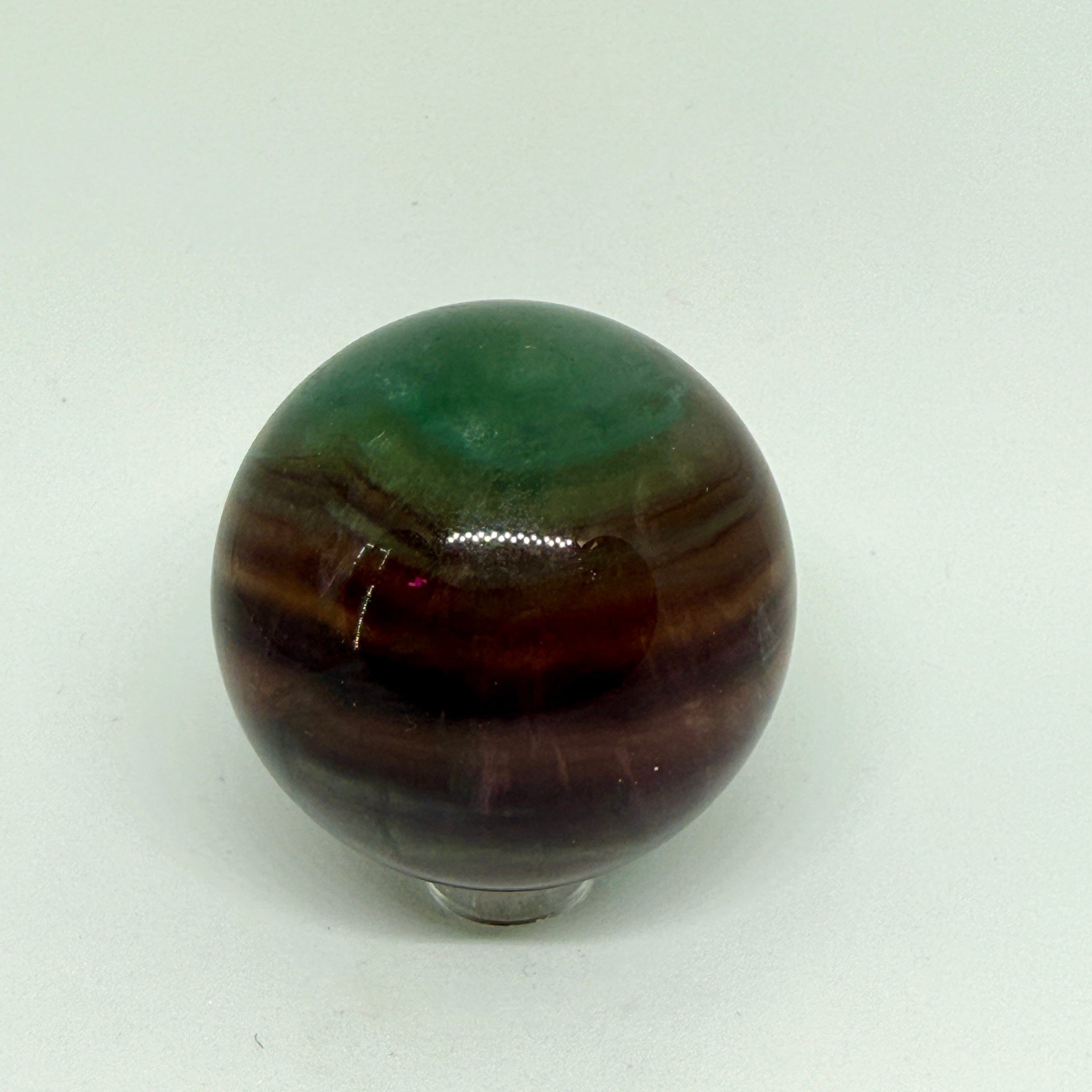Multicolored spherical object on a white background