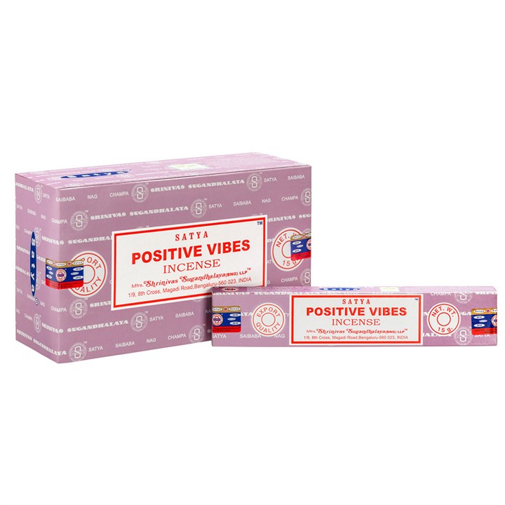 Satya Positive Vibes Incense – Aromatic Incense Sticks for Meditation & Relaxation