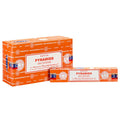 Satya Pyramids Incense packaging on a white background