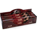 Box of Luck spell incense sticks with red and black packaging.