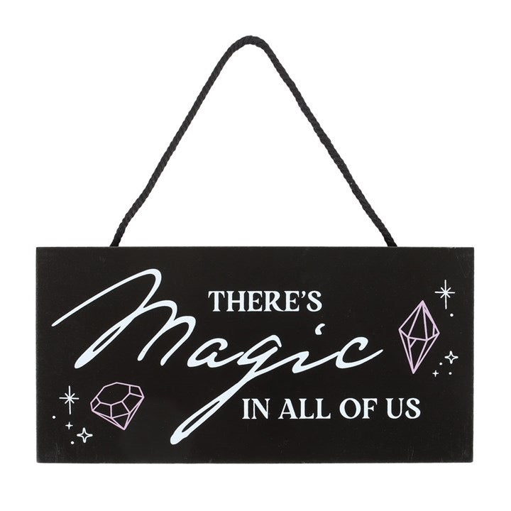 MDF witch hanging sign displayed in home decor setting