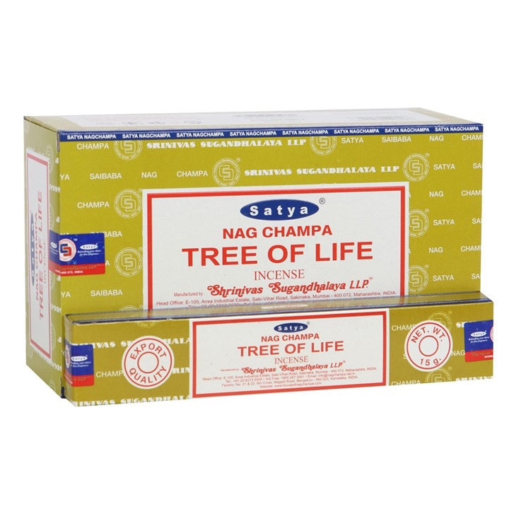 Satya Tree of Life incense sticks — natural botanical fragrance for meditation and mindfulness