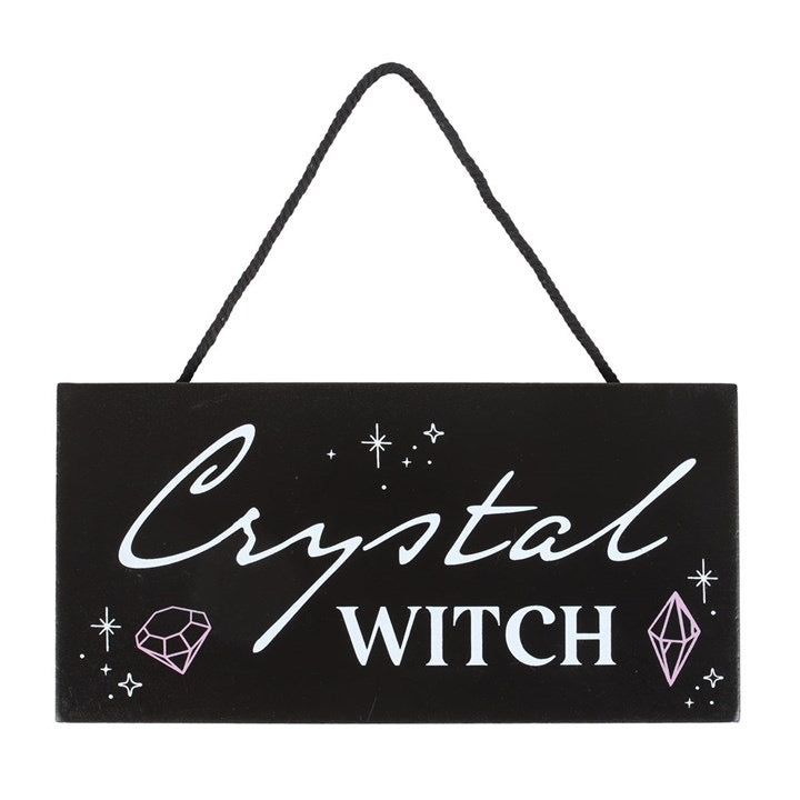 Crystal Witch MDF hanging sign — front view