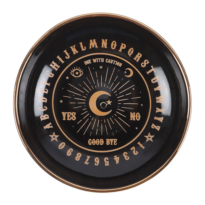 Black and Gold Talking Board Ceramic Incense Holder
