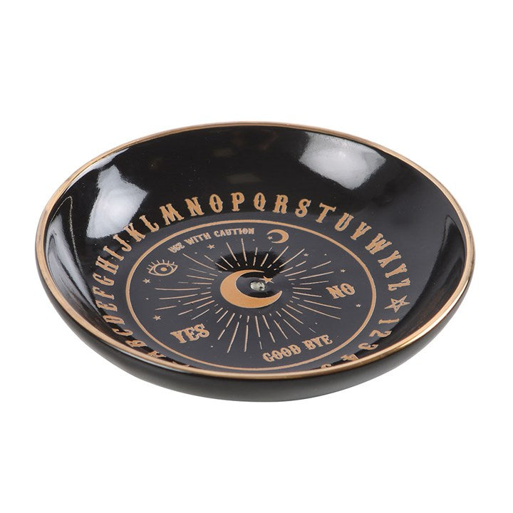 Black and Gold Talking Board Ceramic Incense Holder