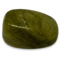 Green stone on a white background