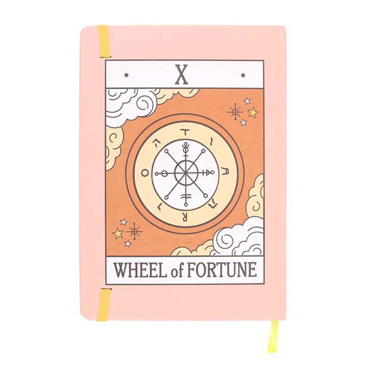 Notebook with 'Wheel of Fortune' design on a white background
