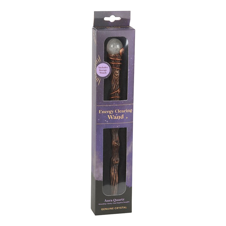 Energy clearing wand in packaging on a white background