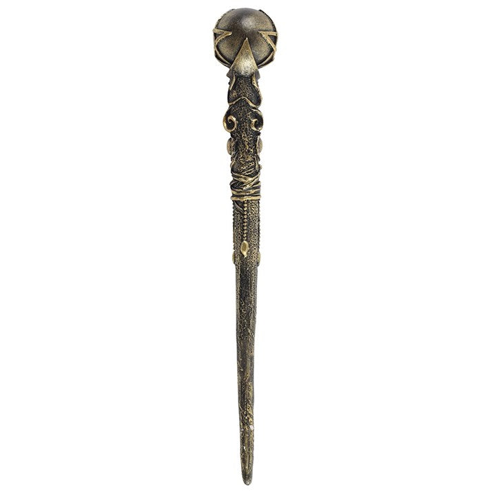 Decorative staff with intricate design on a white background