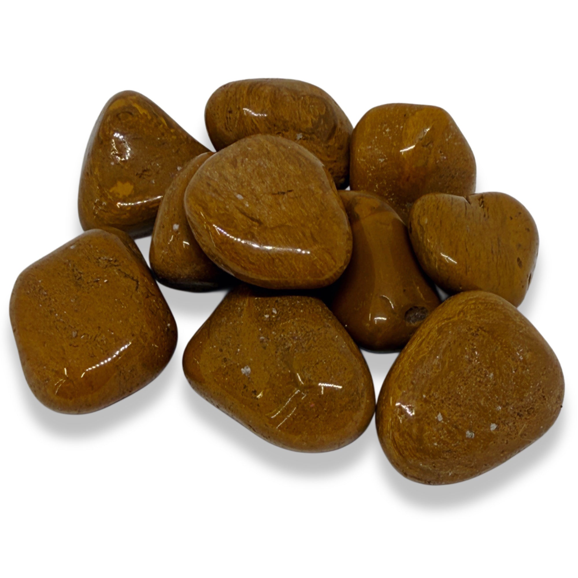 Brown stones on a white background