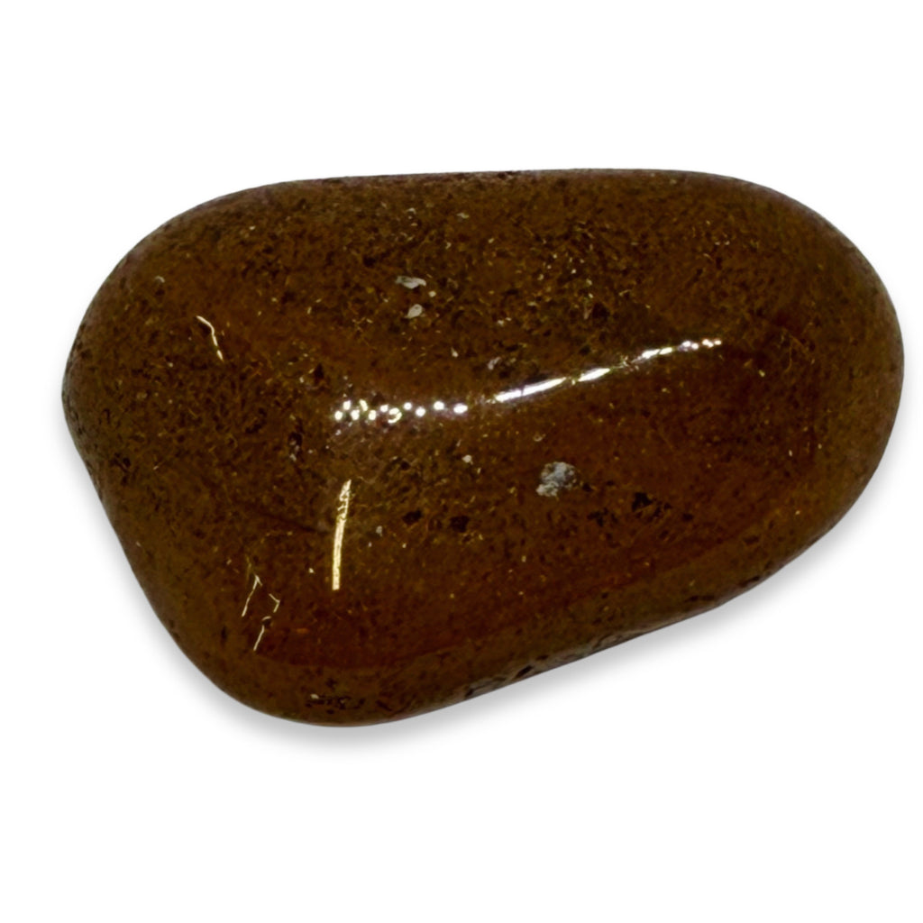 Brown pebble on a white background